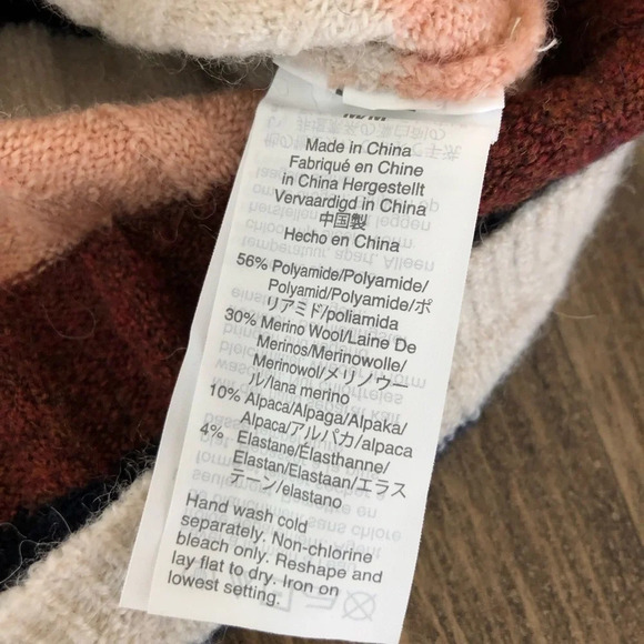 Madewell Size Medium Evercrest Stripe Mockneck Sweater Pullover Softest Knit M - Picture 4 of 6